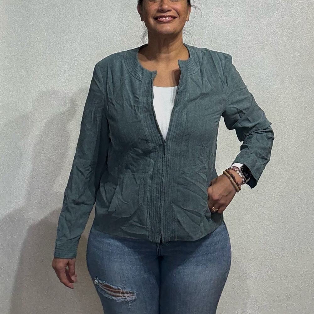 Norton Studio Gray Suede Jacket Sz 12